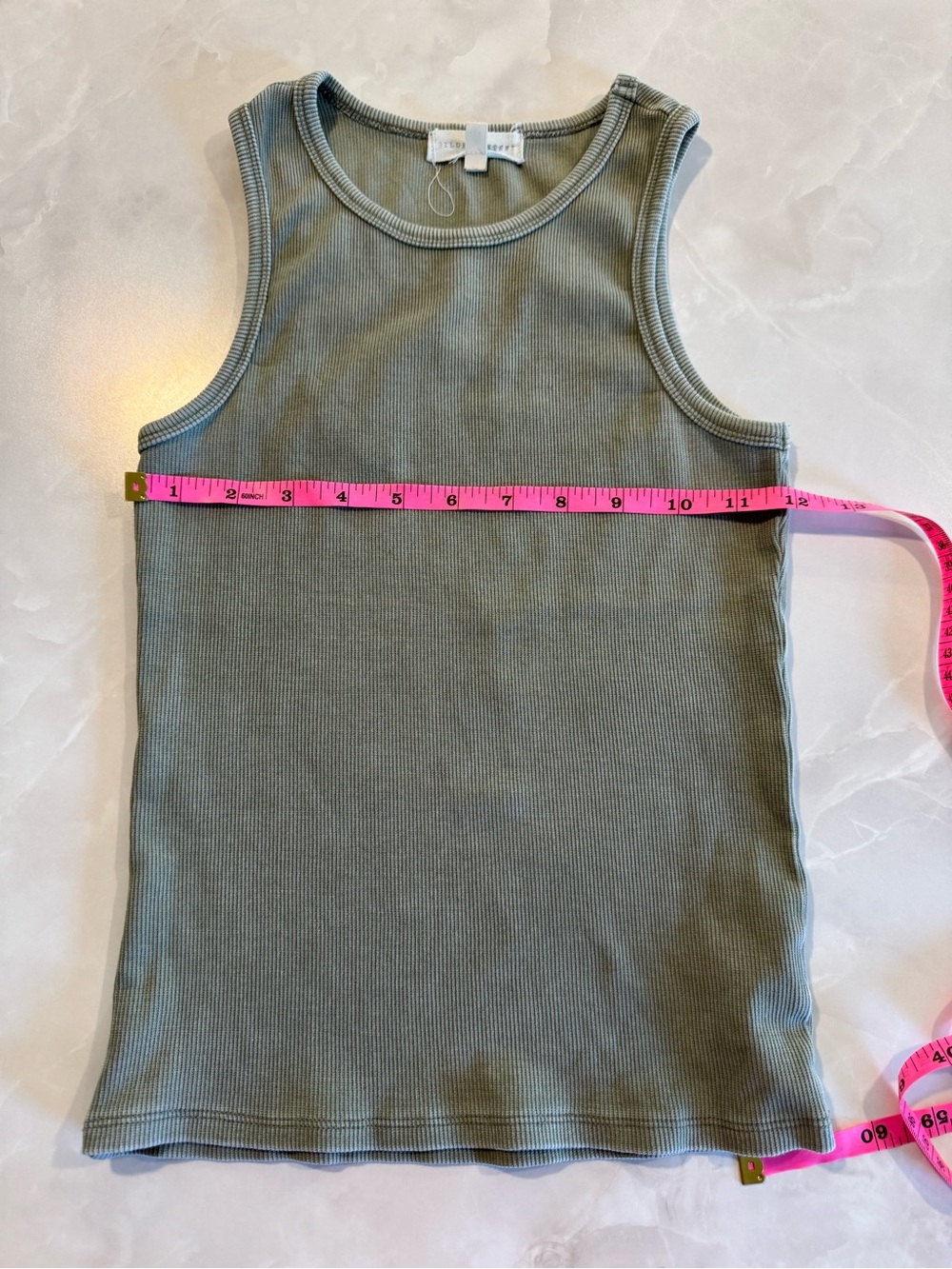 Gilded Intent Olive Ribbed Tank